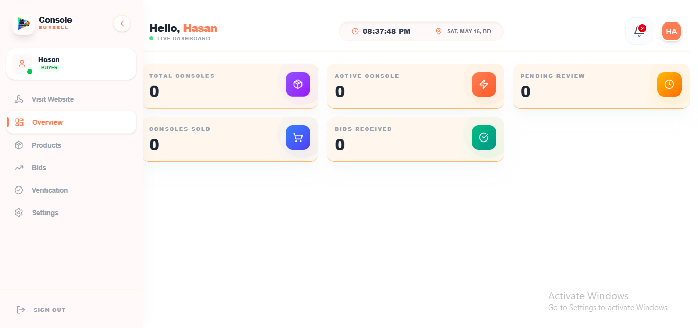 ConsoleBuySell preview 3